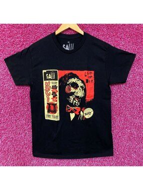 Saw Billy the Puppet Live Or Die Horror Movie T-Shirt Medium